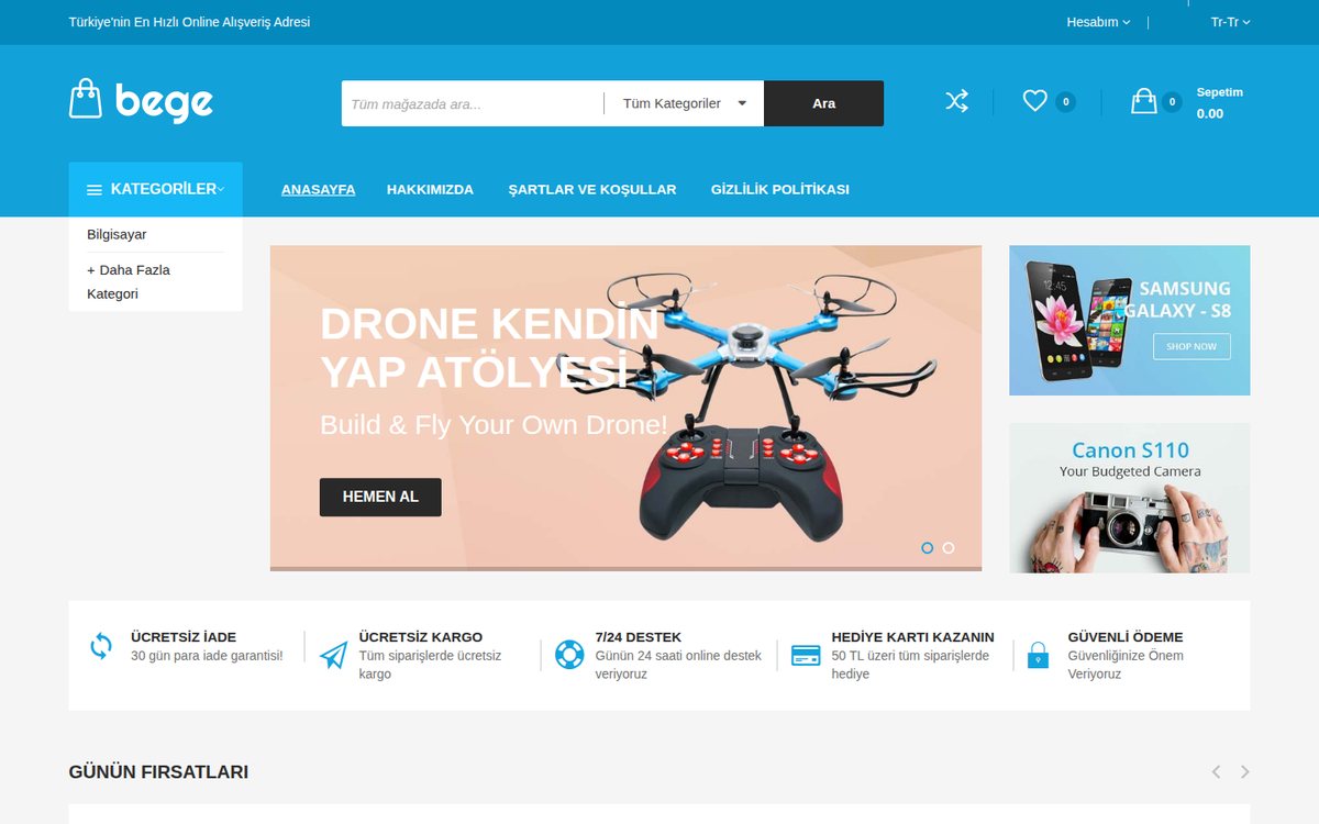Bege - OpenCart Genel Teması