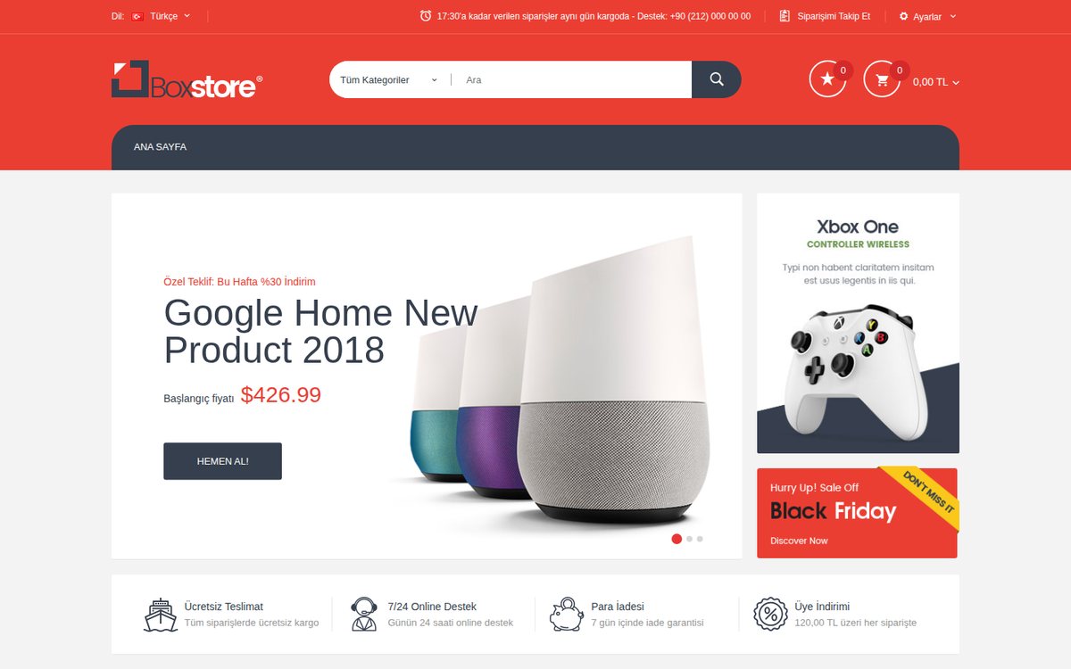 Boxstore - OpenCart Çok Amaçlı Teması