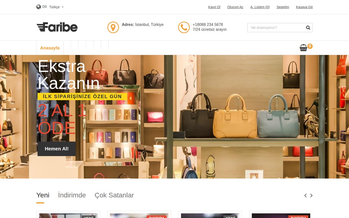 Faribe - OpenCart Çok Amaçlı Teması