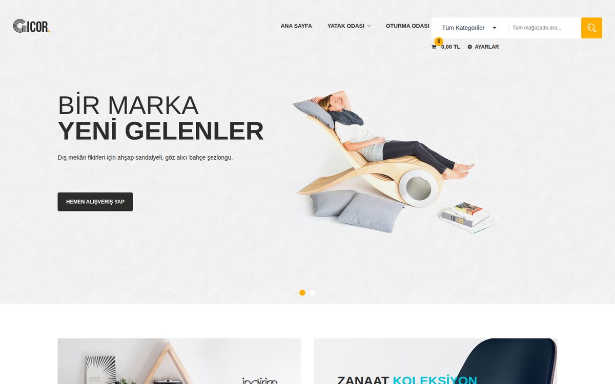 Gicor - OpenCart Mobilya Teması
