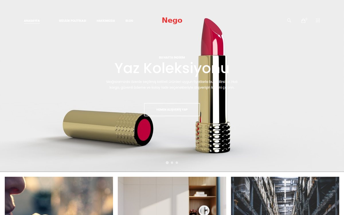 Nego - OpenCart Minimal Teması