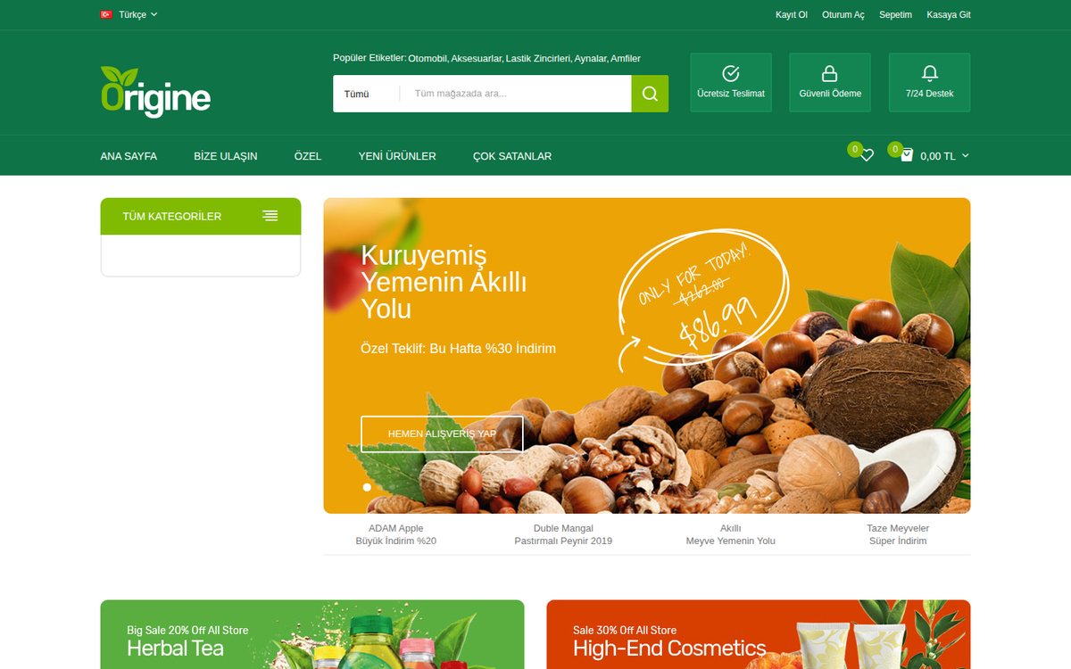 Origine - OpenCart Organik Teması