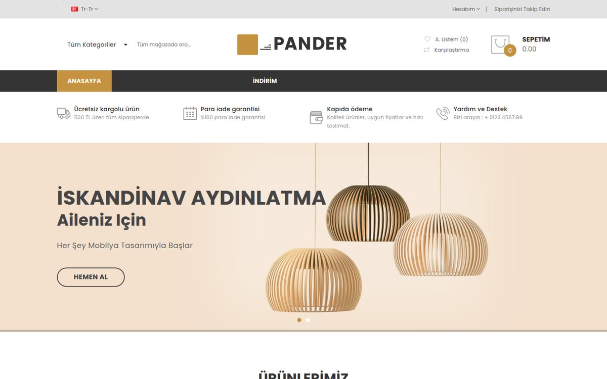 Pander - OpenCart Mobilya Teması