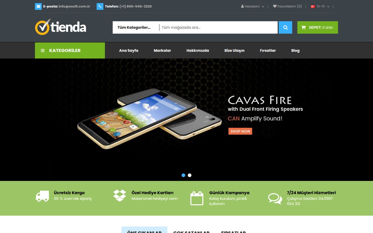 Tienda - OpenCart Teknoloji Teması