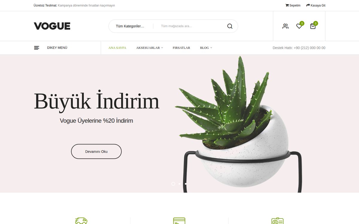 Vogue - OpenCart Bitki Teması